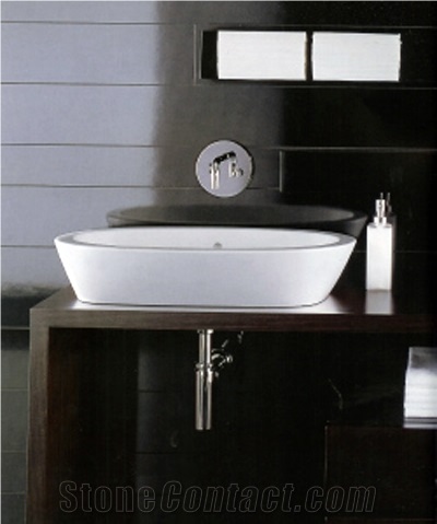 Acrylic Solid Surface High Glossy Stylish Bathroom Sinks & Bathroom Wash Basin