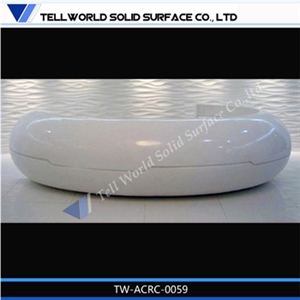 Acrylic Solid Surface Reception Counter,Modern Front Desk
