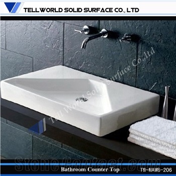 Contemporary Bathroom Basins,Artificial Stone Top