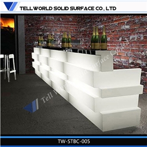 Luxury White Bar Counter,Solid Surface Counter Top