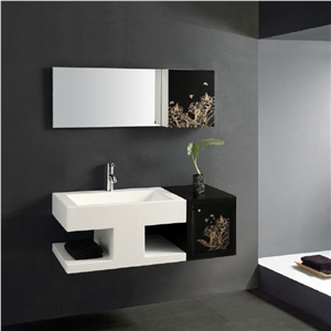 Modern Artificial Stone Bathroom Counter Top Wash Basin Cabinets