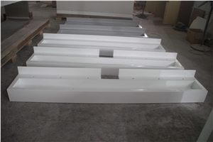Pure White Artificial Marble Wash Basins