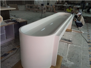 Solid Surface Artificial Marble Office Reception Desk