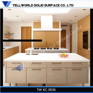 Solid Surface Kitchen Tops with Double Sink
