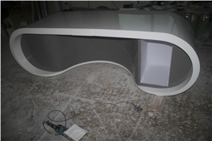 White Cultured Marble Office Executive Desk