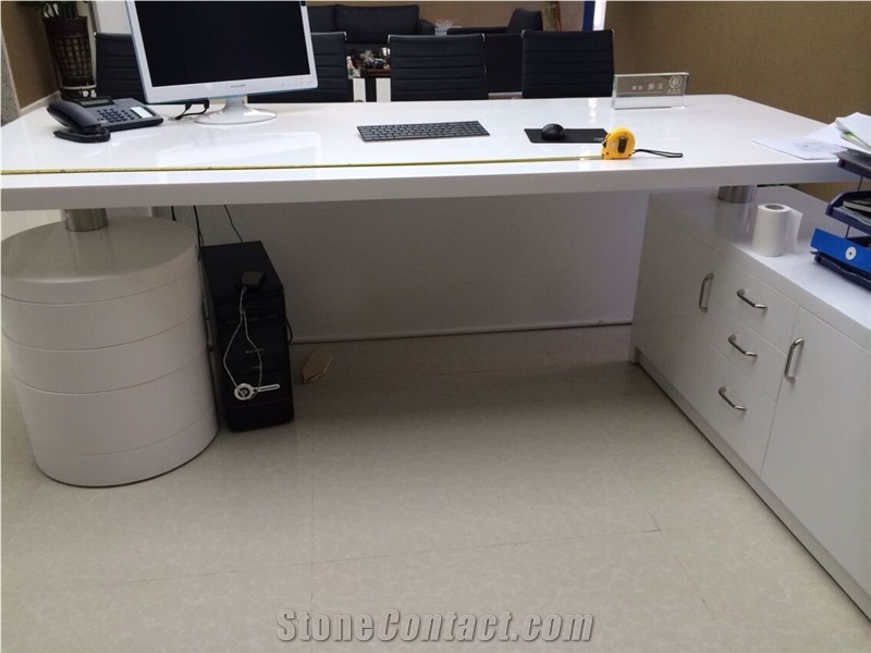 White Luxury Office Furniture Boss Table