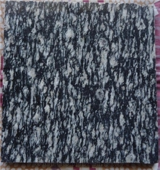 Zebra Black Granite ,Owl Z.Black Granite Slabs & Tile, Dark Grey Granite
