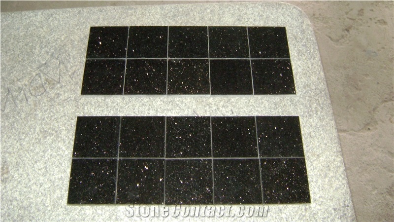 Black Galaxy Tiles, Galaxy Black Tiles & Slabs, Black Galaxy Granite