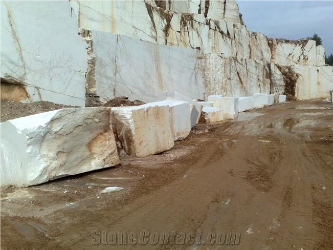 Thassos Snow White Marble Blocks, Greece White Marble