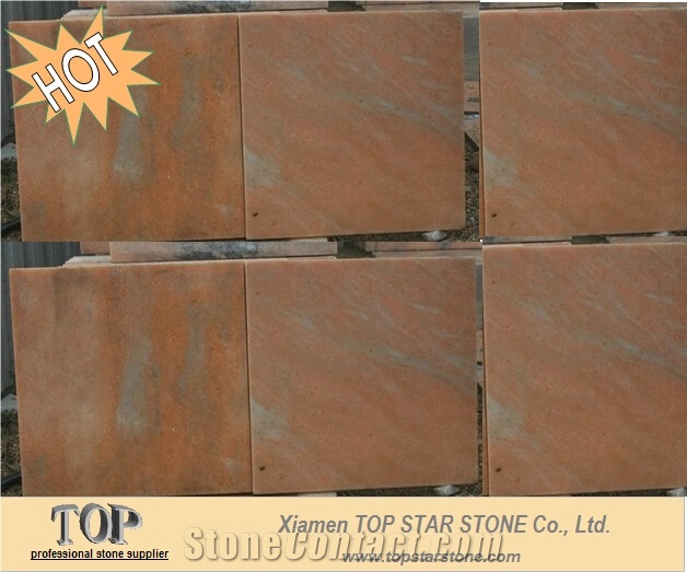 Chinese Pink Gold Marble Tiles, China Sunset Pink Marble Slabs & Tiles