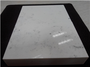 China Popular New Bianco Carrara White Quartz Stone Polished Slabs & Tiles ,Engineered Slab,Artificial White Marble Stone for Kitchen Hotel Bathroom