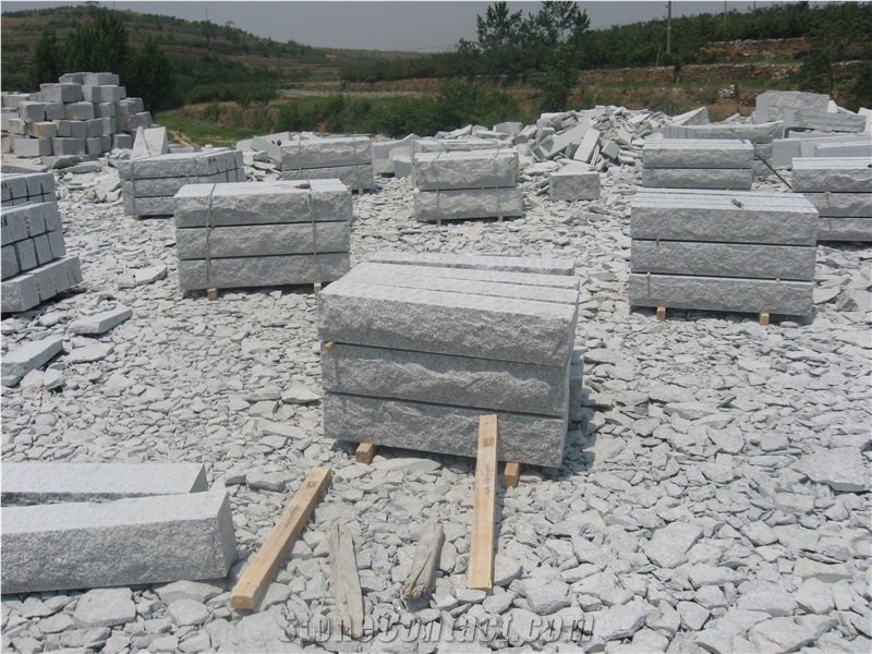 Grey Granite Garden Wall Stone Block,G341 Granite Mushroom Wall Stone