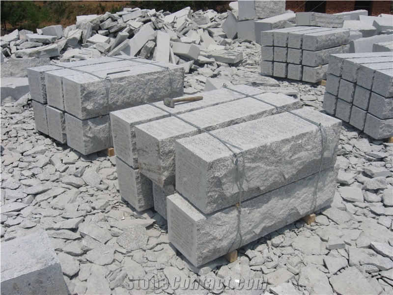Grey Granite Garden Wall Stone Block,G341 Granite Mushroom Wall Stone