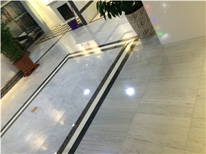 China fine veins jade white marble floor tile