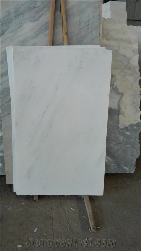 China White Jade Grey Veins Marble Slabs & Tiles