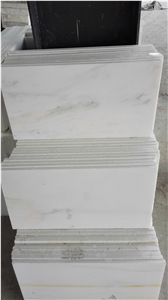 White Jade Grey Veins Marble Slabs & Tiles, China White Marble