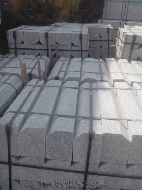 G602 Granite Kerbstones, China Grey Sardo Curbstone, China Cheap Grey Granite Curbs