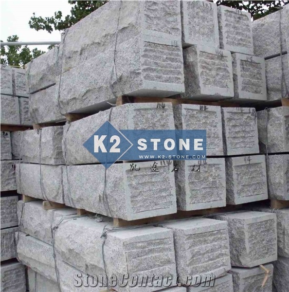 China Grey Granite Wallstones,G341 Granite Mushroom Stone