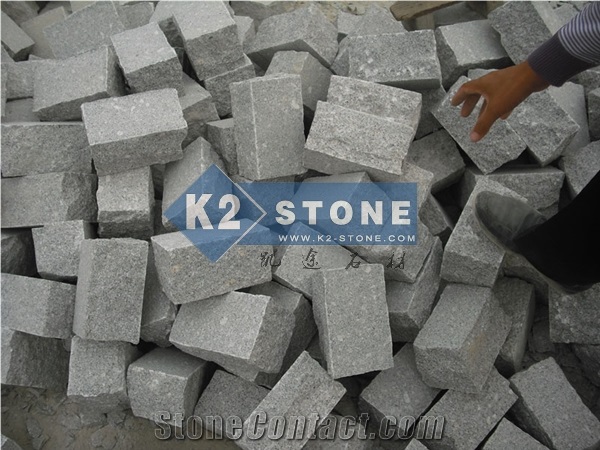 G341 Grey Granite Pavers Setts Cubes