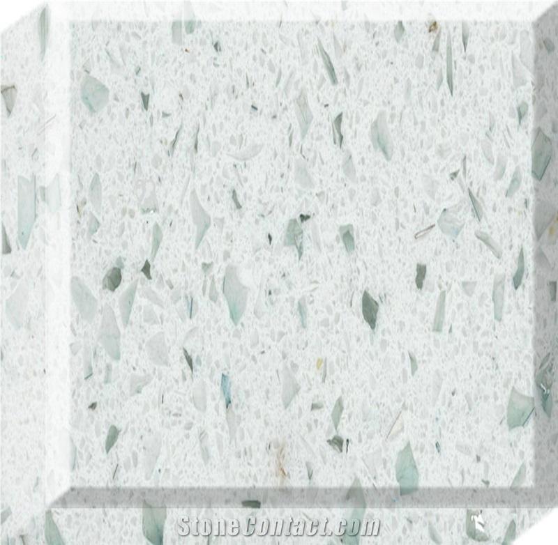 United States White Cristallo Quartz Stone