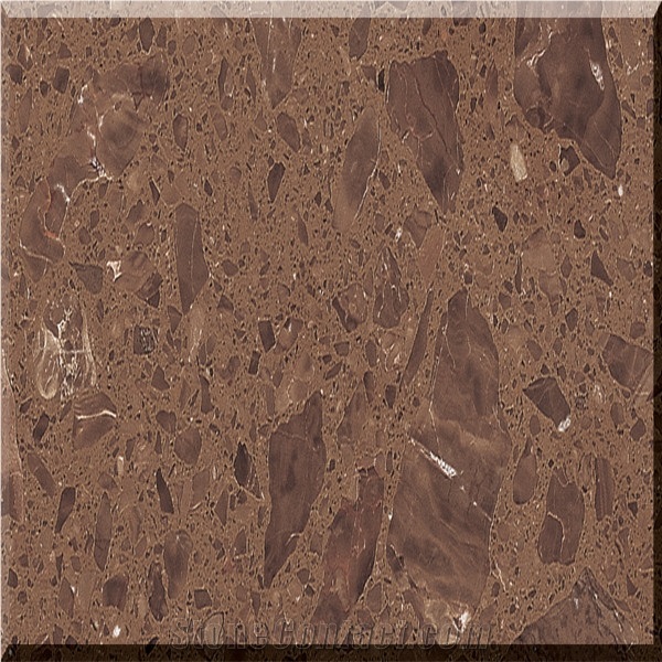 Brown Quartz Artificial Stone Tiles