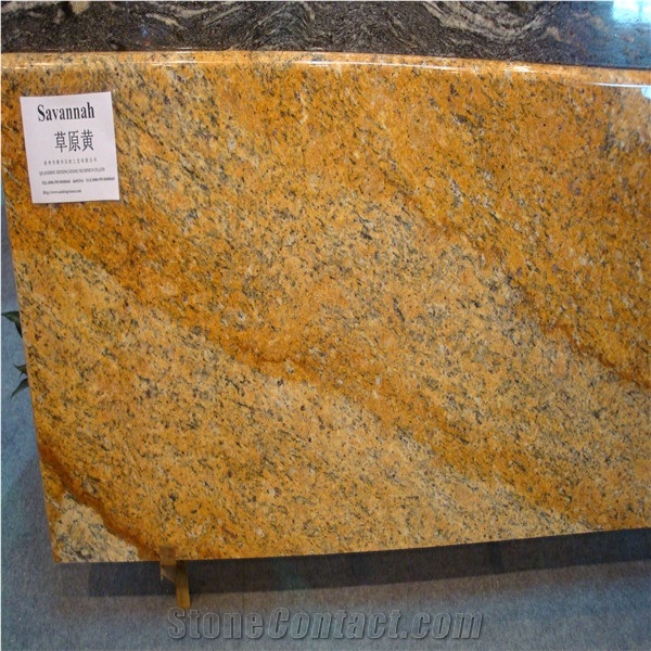 Savannah Gold Granite Slabs & Tiles, Namibia Yellow Granite