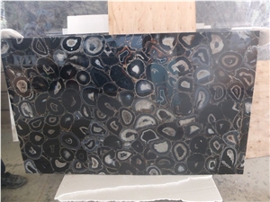 Black Agate Slab for Home and Hotel Decoration