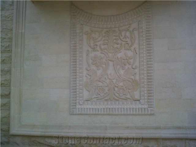 Limestone Carved Wall Relief Panel