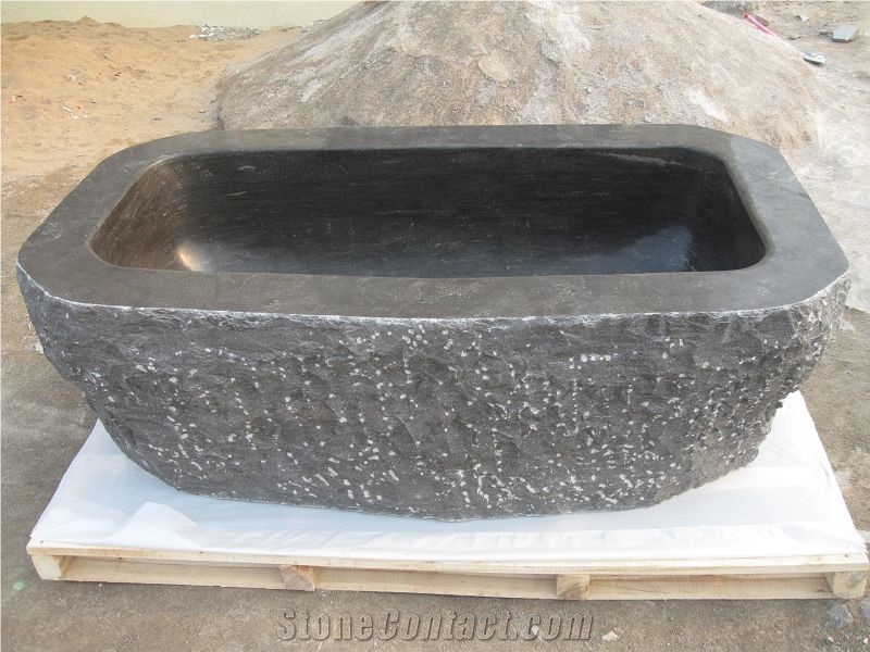 China Blue Limestone Bathtubs