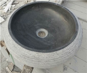 China Blue Limestone Round Sinks