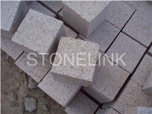 G682 Yellow Granite Cube Stone Paver China Yellow Granite
