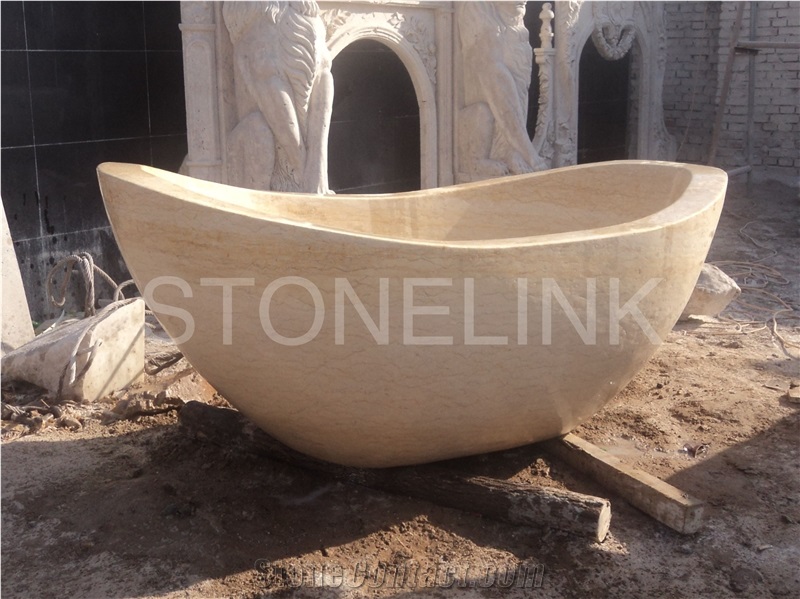Slba-001, Beige Marble Bathtubs , Turkey Beige Marble Bath Tubs