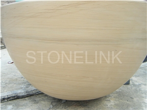 Slba-003, Yellow Wooden Sandstone Bathtubs, Chinese Yellow Wooden Sandstone Bath Tubs,