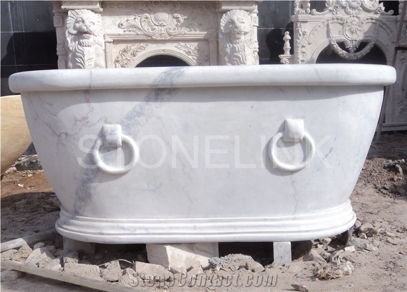 Slba-004, Bianco Carrara Marble Bathtubs, White Marble Bathtubs, Bath Tubs