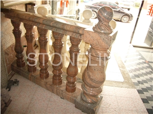 Slbt-008, Juparana India Granite Balustrade, Granite Balustrade & Railing