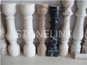 Slbt-018, Nero Marquina Marble Balustrade, Black Marble Balustrade, Balustrade & Railing