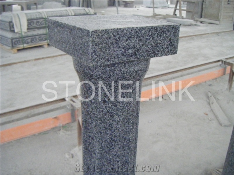 Slcl-003,Fujian Black G654 Column, Jet Mist Column, Black Color Granie Column, Pillar