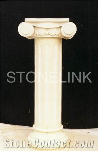Slcl-015, White Sand Stone Column, Roman Column, China White Sandstone Roman Columns