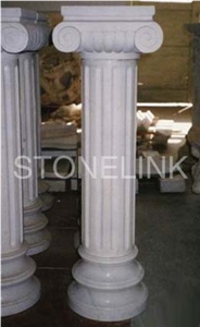 Slcl-022, White Marble Column, Roman Column, Marble Pillar, Baoxing White Marble Roman Columns