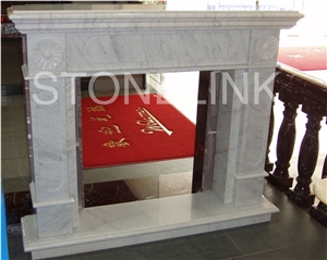 Slfi-002, Stone Fireplace, Marble Fireplace Mantel, White Color Indoor Decoration