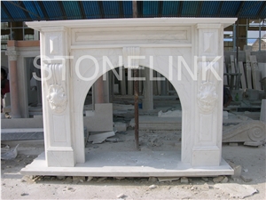Slfi-043, Stone Fireplace, Marble Fireplace Mantel, White Color Indoor Decoration