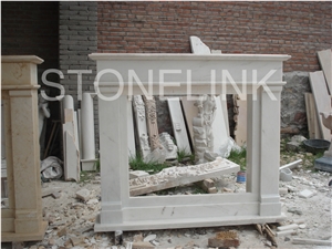 Slfi-045- Stone Fireplace -Marble Fireplace Mantel-White Color-Indoor Decoration