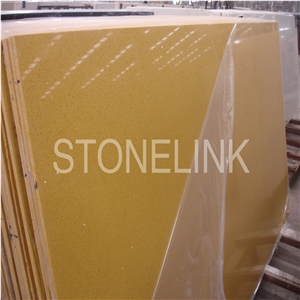 Slqu-008,Yellow Quartz Stone Slabs & Tiles,Artificial Quartz,Engineered Quartz