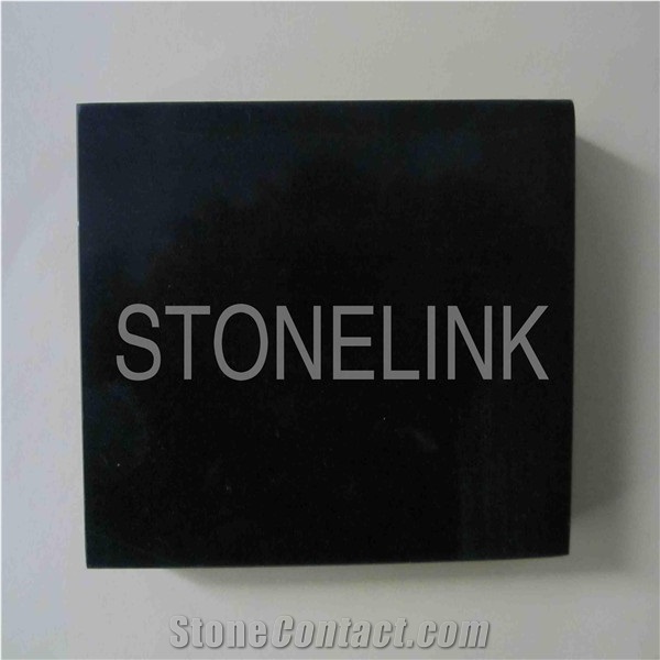 Slqu-010,Abosolute Black Quartz Stone Floor Tiles & Slabs,Artificial Quartz,Engineered Quartz
