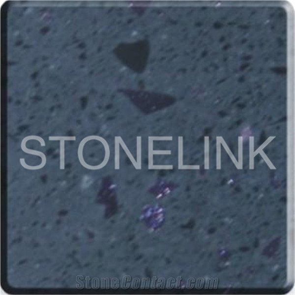 Slqu-017,Solid Surface Artificial Quartz Stone Slabs & Tiles ,Cambria Quartz Stone ,Black Quartz Tile/Slab