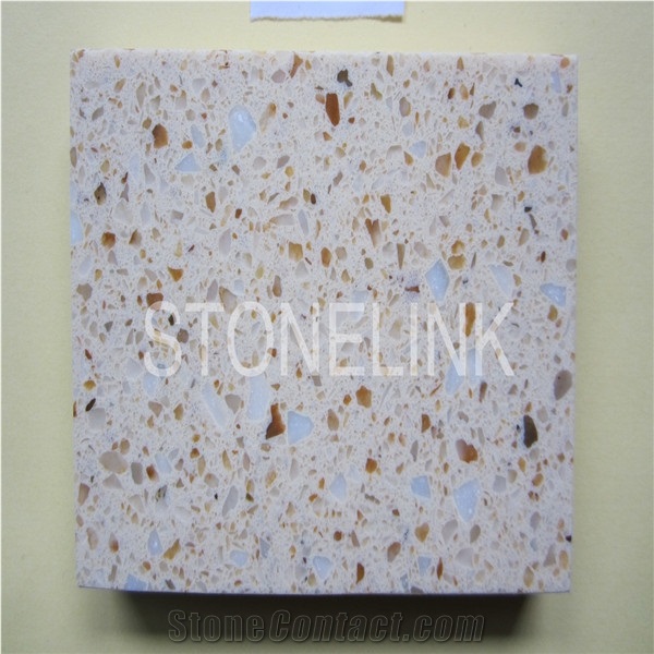 Slqu-028,Corn Beige Quartz Stone Slabs & Tiles ,Engineered Quartz,Artificial Quartz Wall Tile,Floor Tile