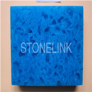 Slqu-031,Crystal Blue Artificial Quartz Stone Slabs & Tiles,Solid Surface Quartz Wall Tile,Floor Tile
