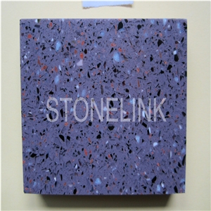 Slqu-034,Crystal Purple Cambria Quartz Slabs & Tiles,Artificial Quartz Stone Wall Cladding Tiles