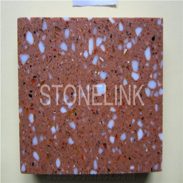 Slqu-052,India Red Artificial Quartz Stone Tiles,Solid Surface Quartz Stone Slab