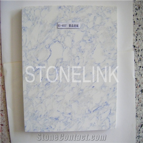 Slqu-060,Mistery City White Quartz Stone,Artificial Stone Tile,Slab